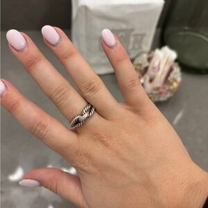 David Yurman Silver Cable Loop Ring